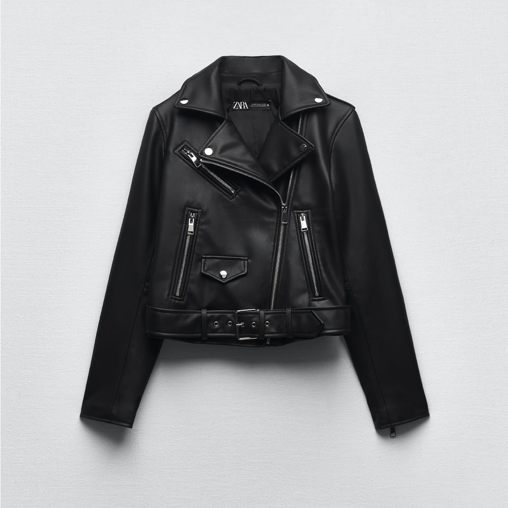 Zara Faux Leather Biker Jacket